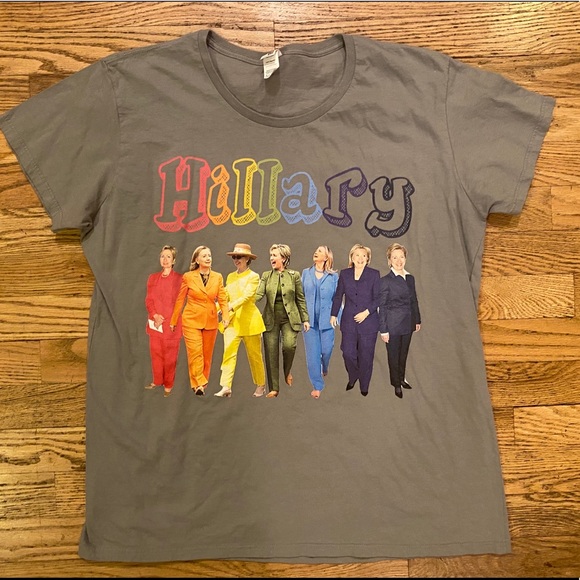 Hillary Clinton Rainbow Pantsuit Gay Pride Shirt - Picture 1 of 1